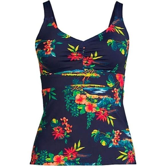 Lands' End | Swim | Lands End Plus Size Reversible Tankini Softnavy ...